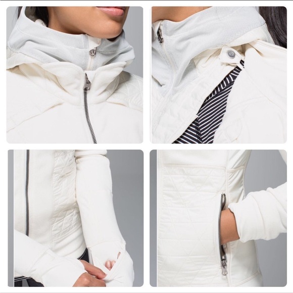 LULULEMON FLEECY KEEN II QUILTED JACKET REMOVABLE HOOD SZ 4 - Picture 10 of 12